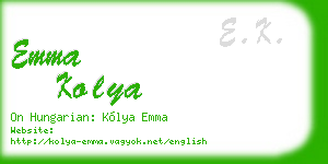 emma kolya business card